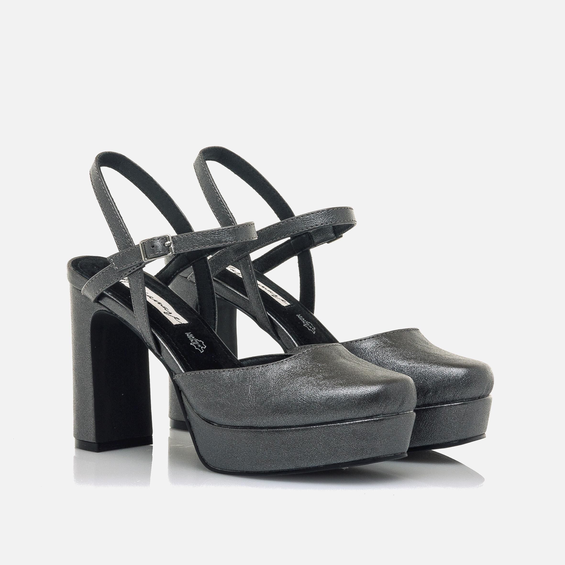 Chaussures grises femme talons shop